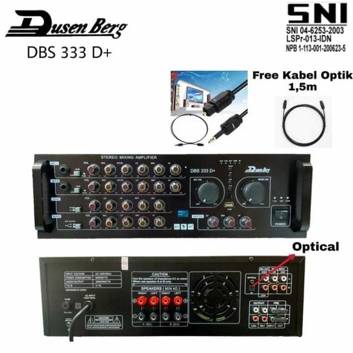 Amplifier Mixer Dusenberg dbs 333 D+ Free Kabel optical smart tv