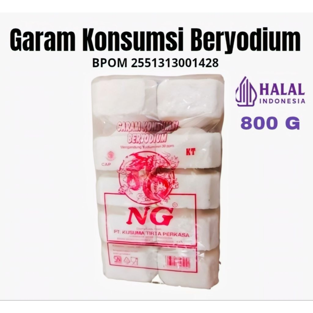 

Garam masak beryodium bata cap NG 800g