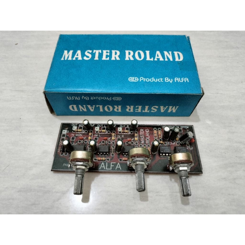 Kit Master Mixer ROLAND ALFA / 3 Channel Input Stereo Mono Effect / Pengatur Suara Audio