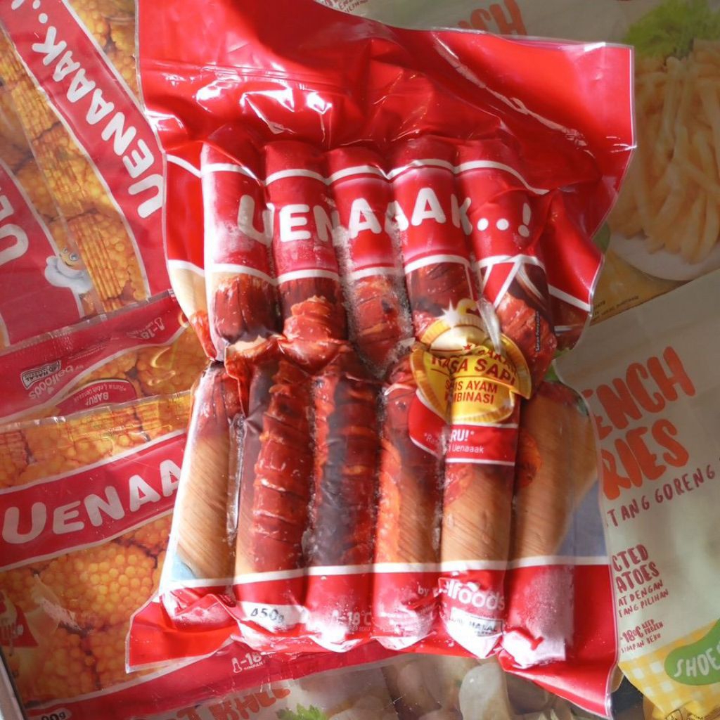 

Uenaaak BELFOODS Sosis Ayam Bakar rasa sapi 450gr 450 gram