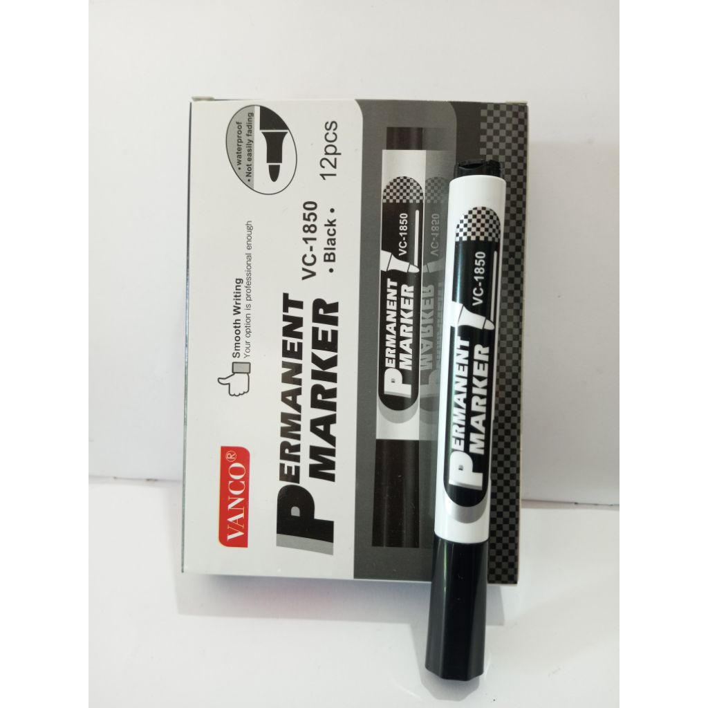 

Spidol permanent vanco 1 pack isi 12