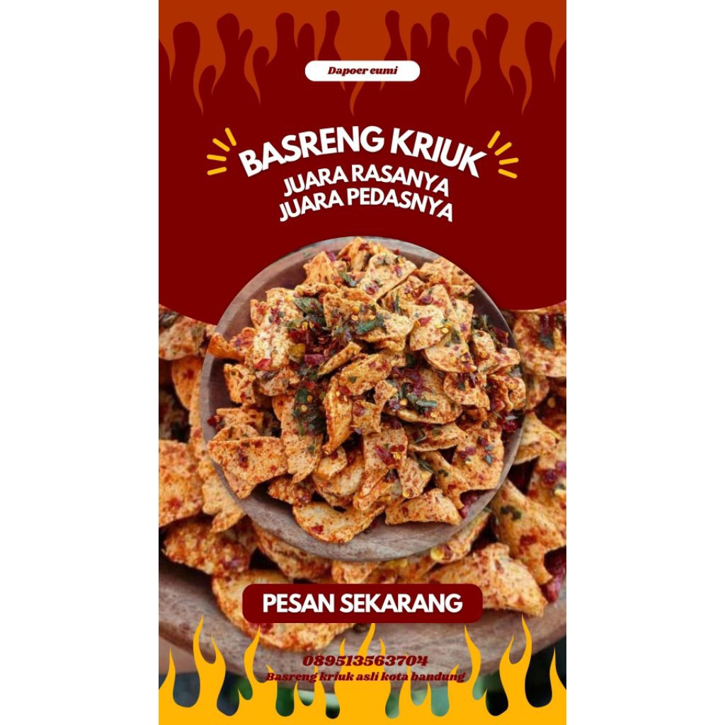 

basreng pedas kriuk daun jeruk
