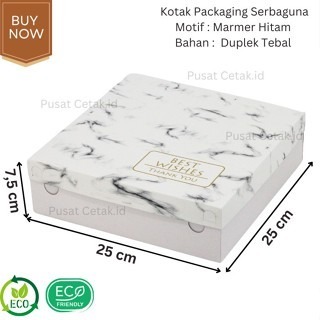 

Dus Donut / Kue / Box / Kotak Serbaguna Motif Marmer ( 10 PCS ) 25 X 25 X 7,5