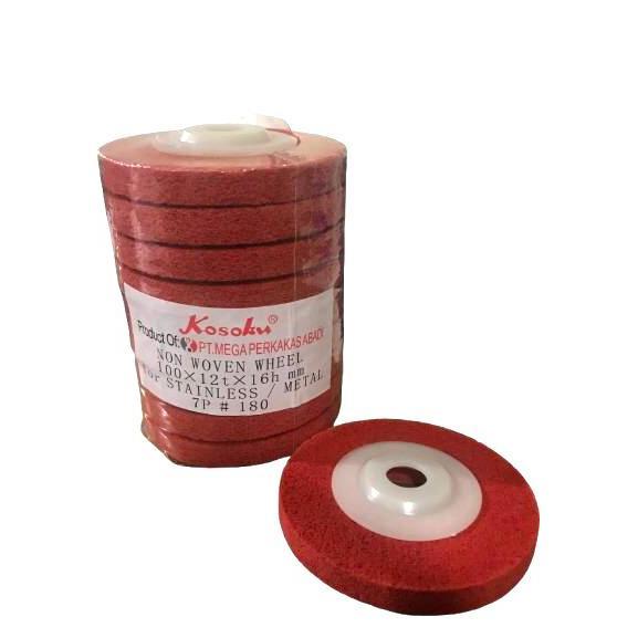 KOSOKU Non Woven Batu Poles Steinles Non Woven Whell Merah 4" Kosoku / Batu Poles