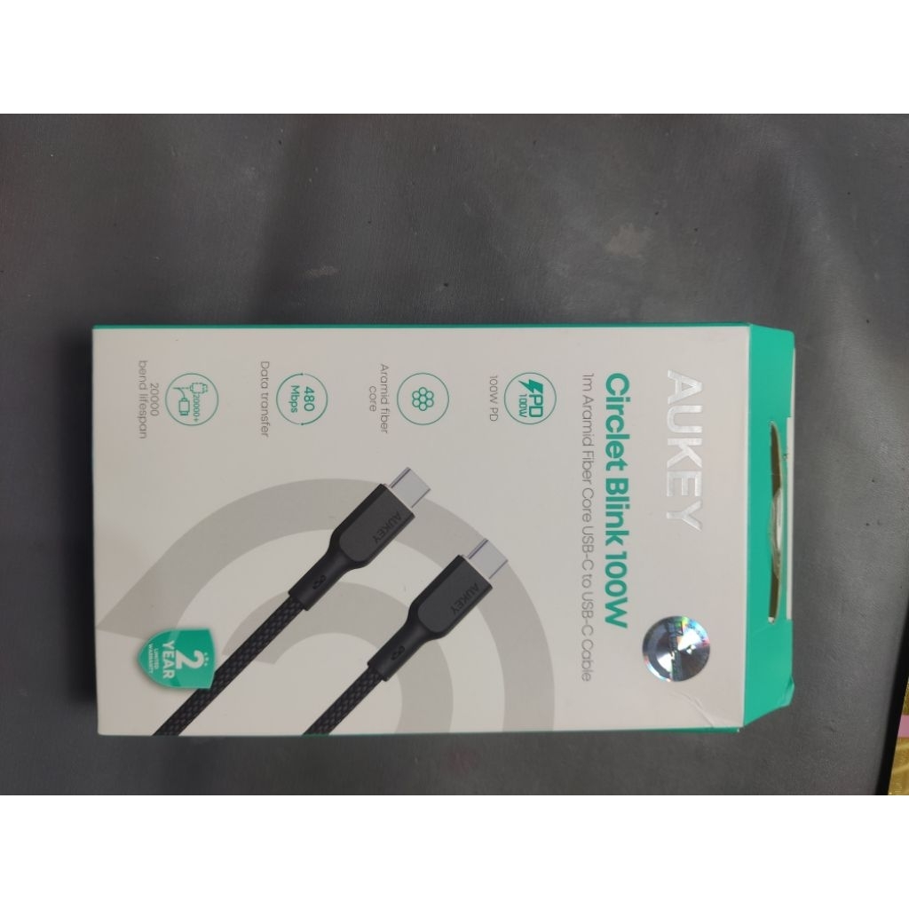 Aukey Kabel Charger Type C 100w