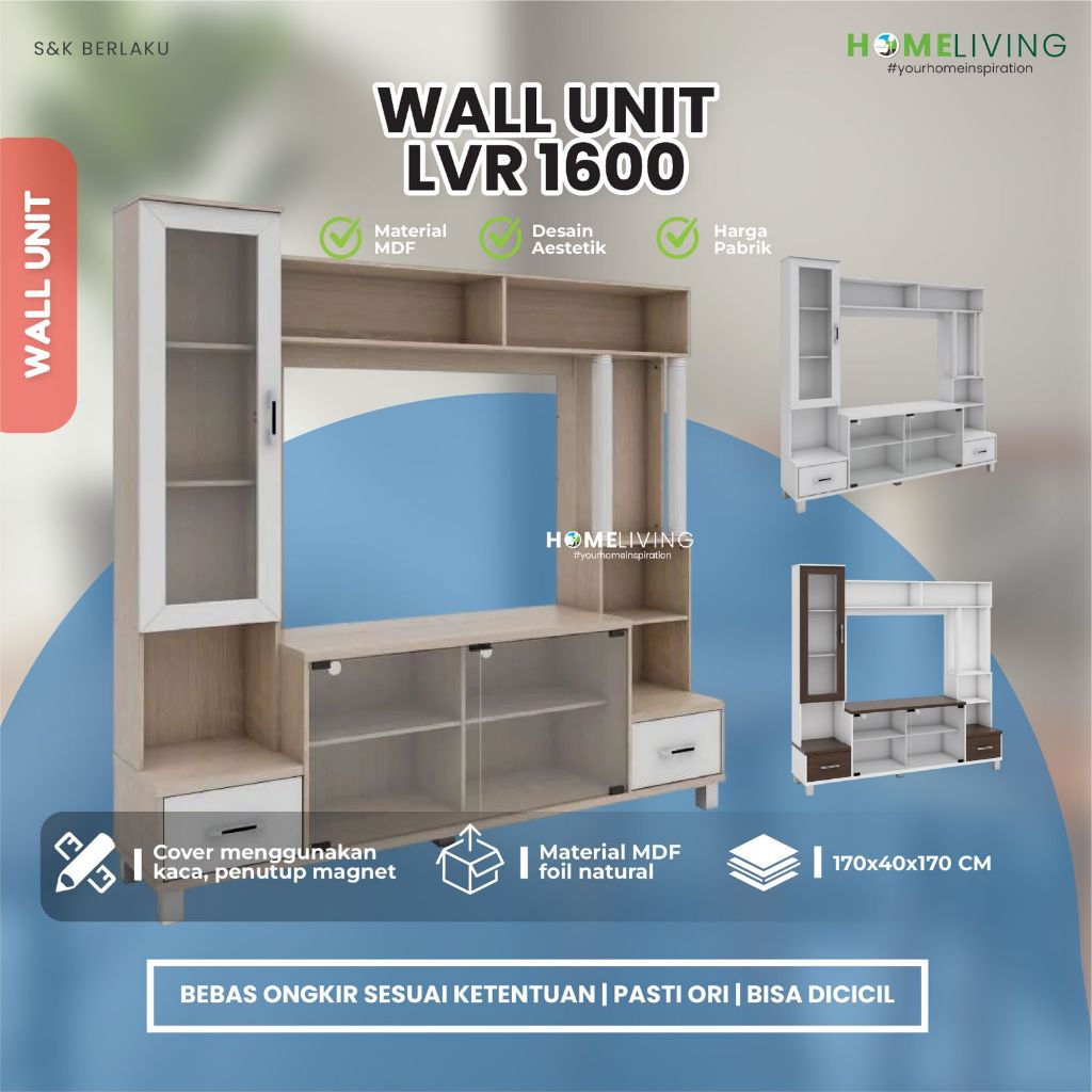 HOMELIVING - BUFFET TV TINGGI - RTV - RAK TV - LEMARI TV - MEJA TV PONTIANAK