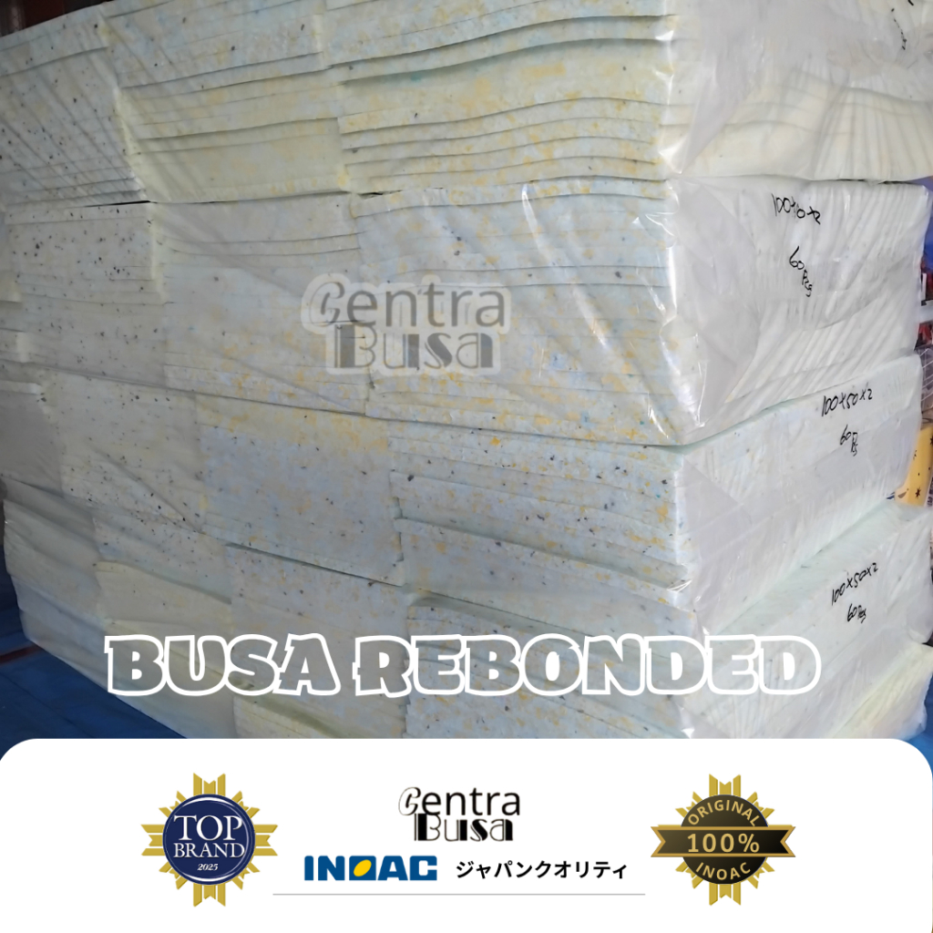 Busa Rebonded INOAC 100x50 BISA CUSTOM POTONG Rebonded Foam Busa Serbaguna Busa Matras Busa Mebel Bu