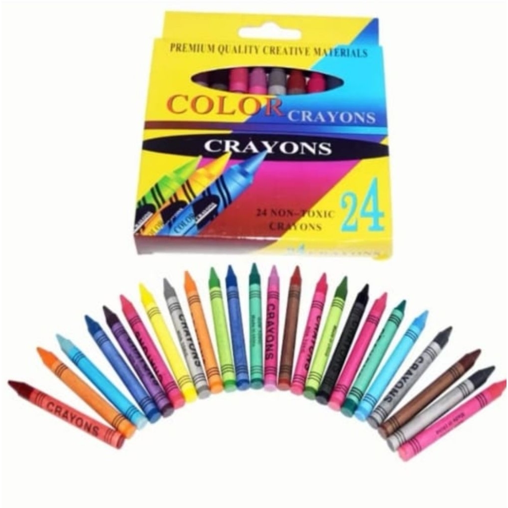 

Crayon Krayon isi 24pcs Pensil Anak Warna Tulis Gambar Box Crayons Color