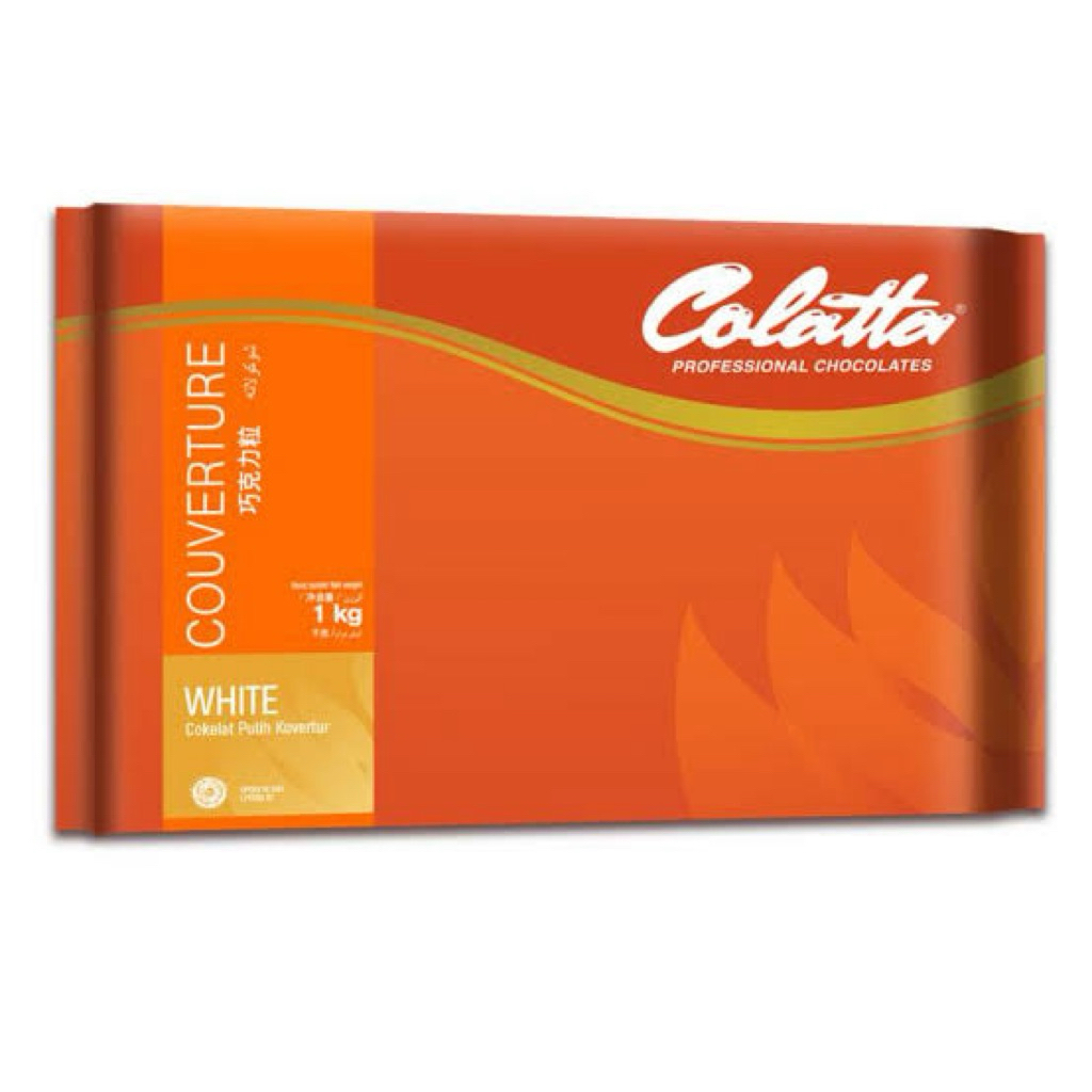 

White Chocolate Couverture Colatta 1 Kg / Coklat Putih Colatta
