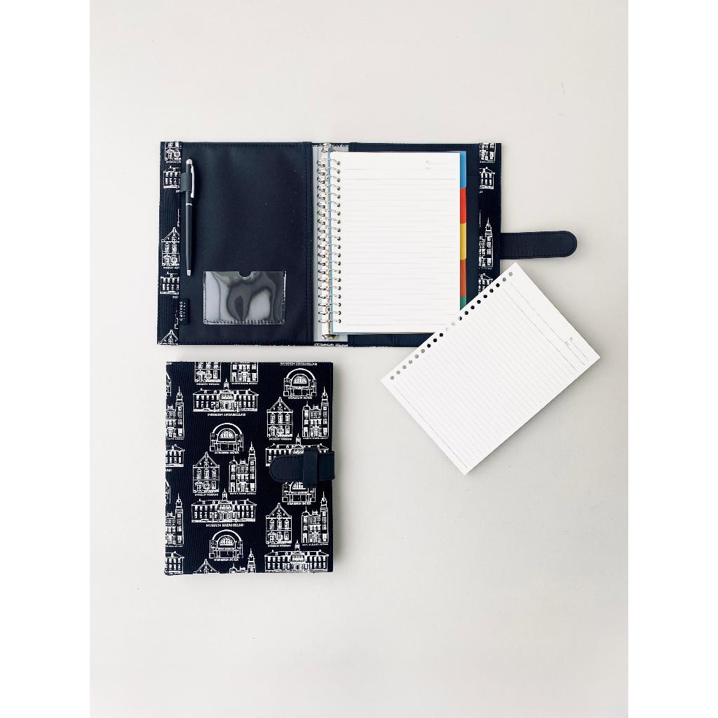 

A5 Binder Batavia Black Canvas Living