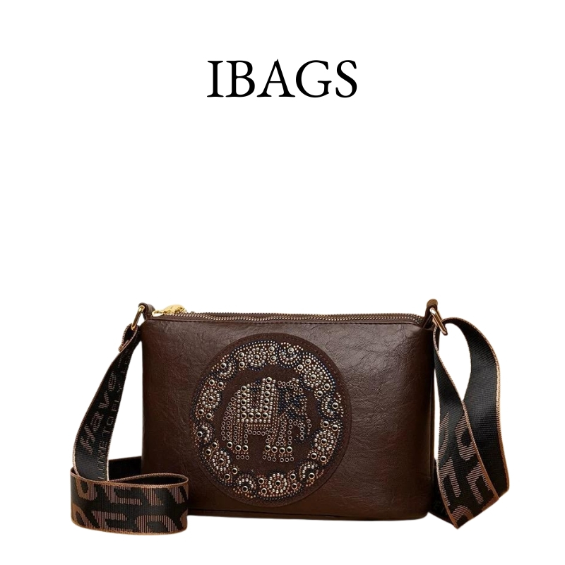 [IBAGS] Tas Selempang Wanita Motif Manik Gajah Premium Slingbag Fashion Trendy Kekinian 2020