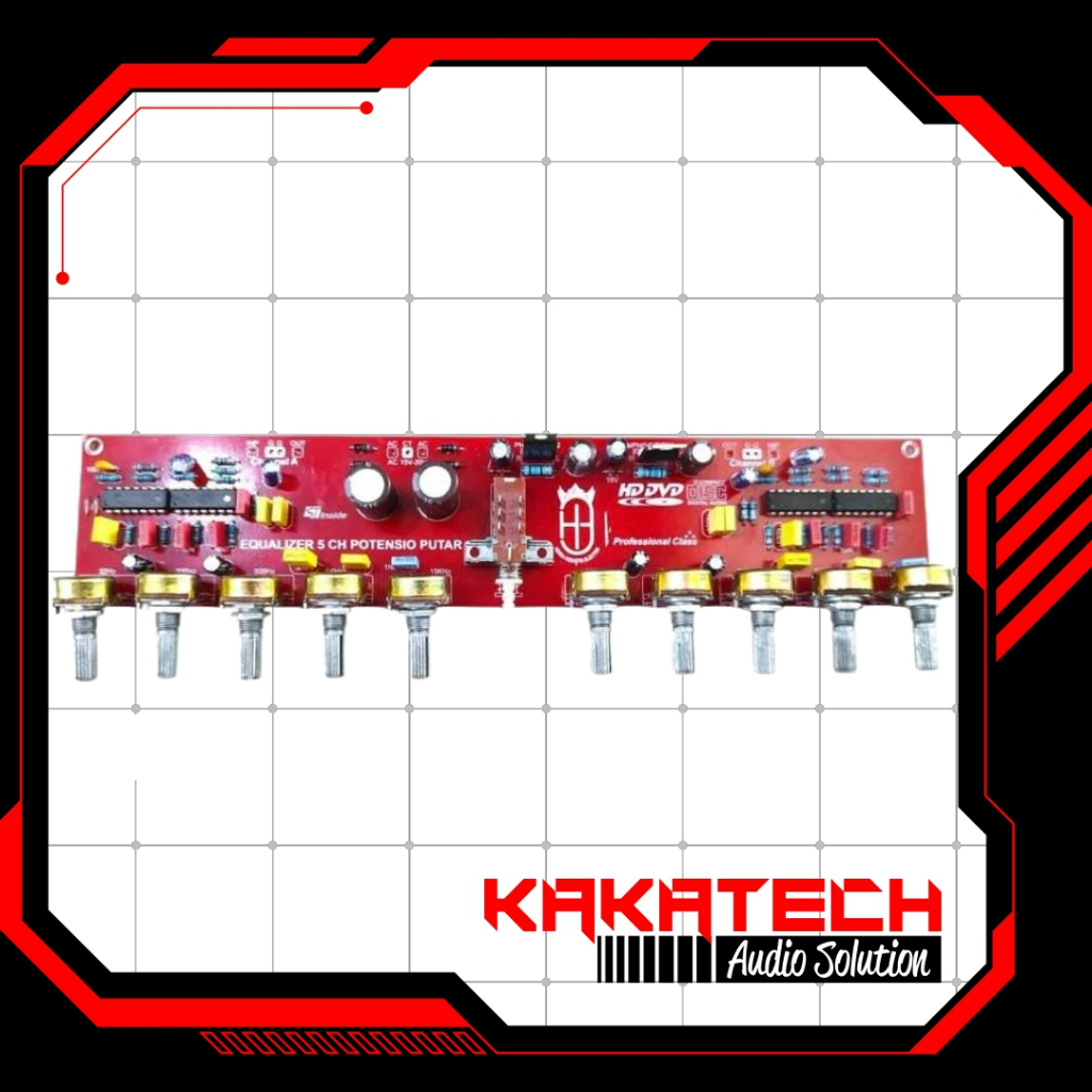 tone control Equalizer 5 channel stereo potensio putar equalizer 5 ch