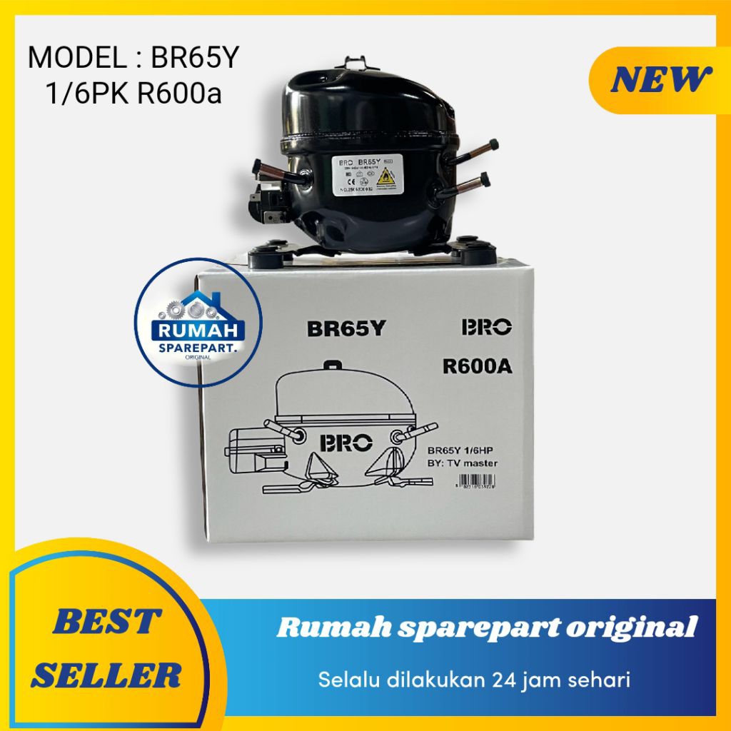 KOMPRESOR KULKAS SHOWCASE R600a MODEL : BR65Y1/6PK R600a