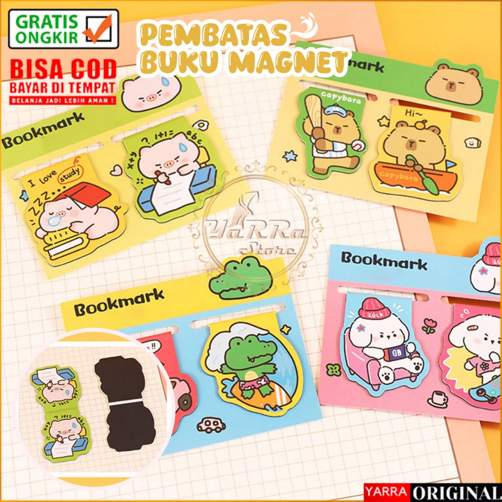 

Pembatas Buku Magnet Motif Karakter Kartun Lucu Penanda Catatan Kertas Perlengkapa Sekolah