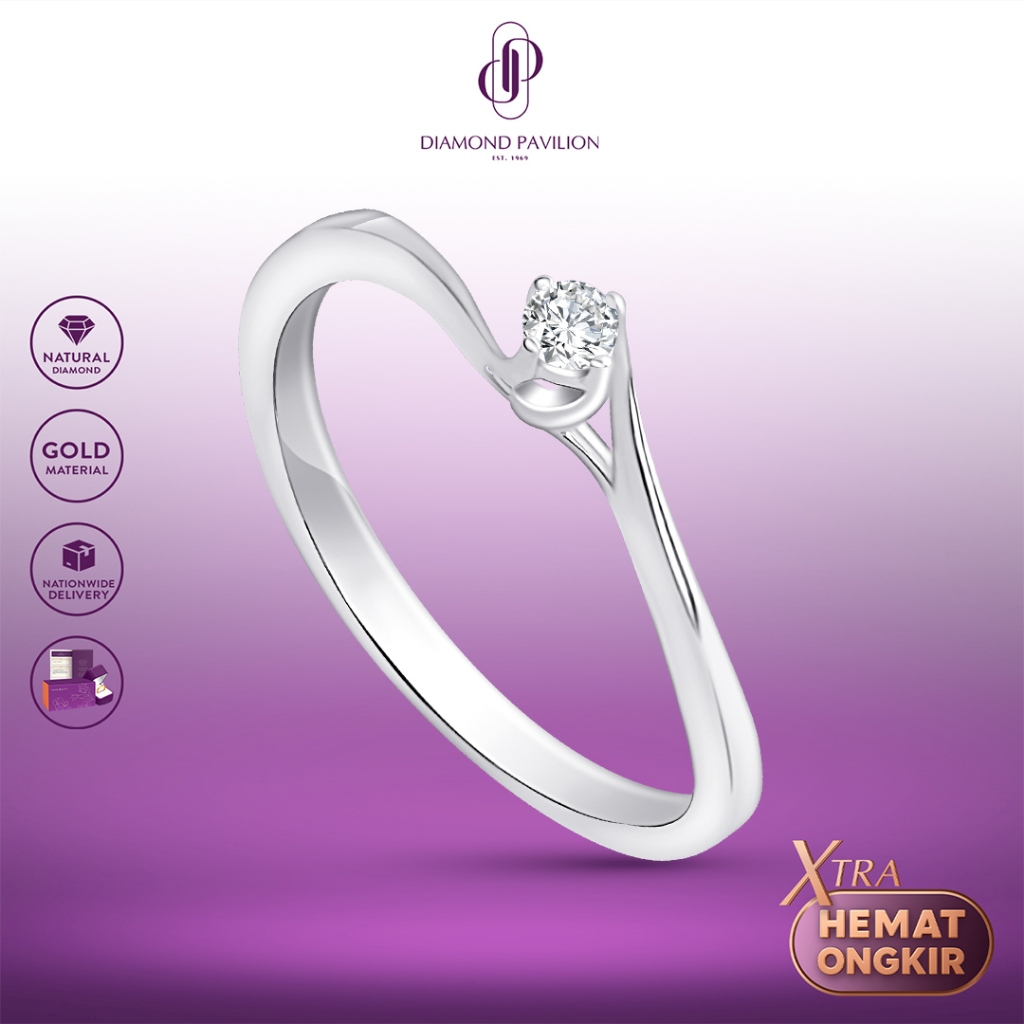 Diamond Pavilion Cincin Emas Batu Berlian Yvon Ring