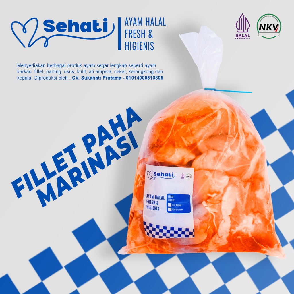 

Marinasi Fillet Boneless Paha Ayam Chicken Thigh 100% Halal Higienis Certified Premium Quality