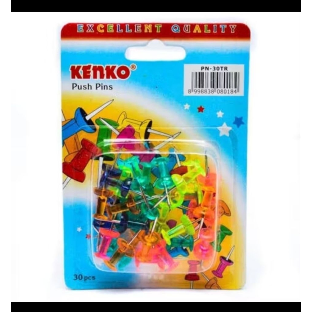 

[ PCS ] PUSH PIN KENKO PP-30TR / PAKU MADING / PAKU TINDIS / THUMB TACKS