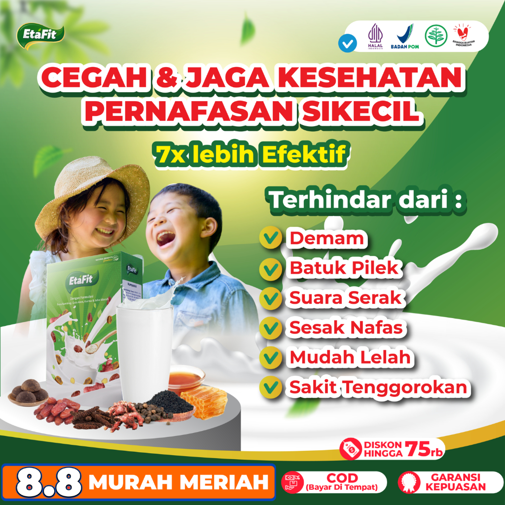 

Obat Detox Batuk Pilek Berdahak & Berlendir ANAK -ETAFIT Susu Kambing Etawa Murni Asli 100% Original