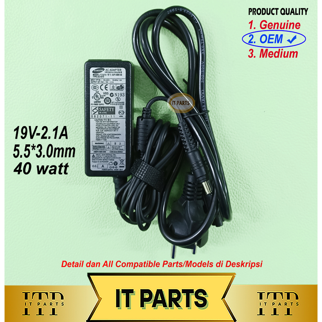 Adaptor Charger Notebook Samsung NP-N110 N130 N140 N150 NC10 ND10 OEM