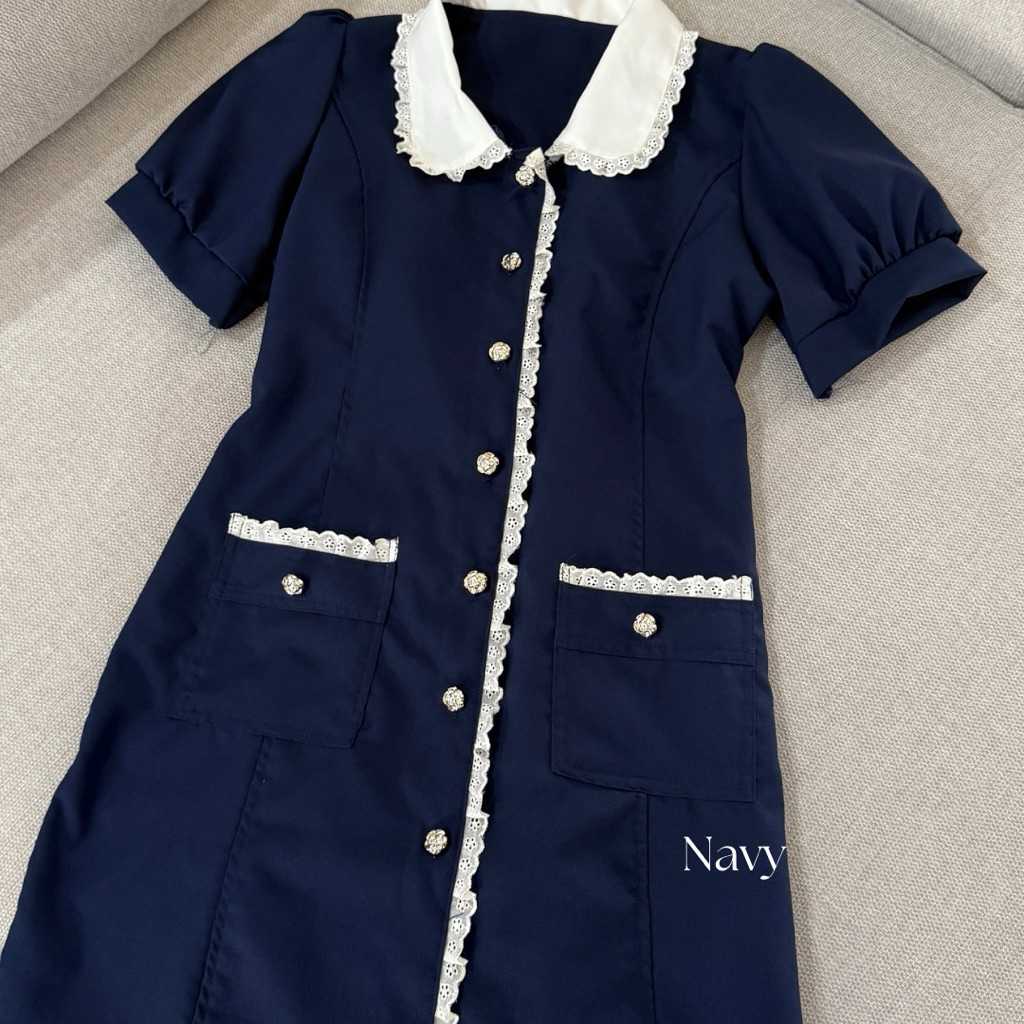 DISKON NAVERTINE - GRETHA DRESS BY NAVERTINE - DRESS KOREA - DRESS CASUAL - DRESS KANTOR