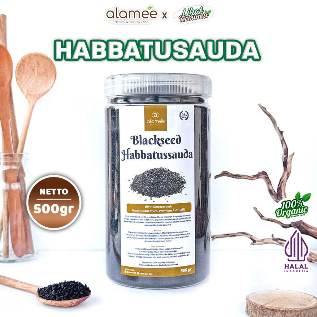 

ALAMEE Biji Jintan Hitam Habbatussauda Original Asli Jinten Habatusauda 500 gram lihat kebunku