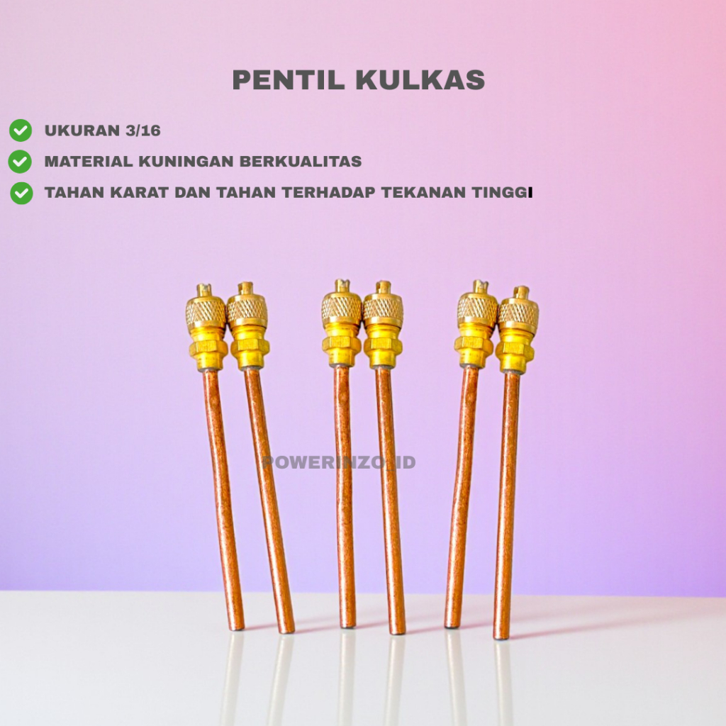 PENTIL PENGISIAN FREON KULKAS - FREEZER /UKURAN PIPA 3/16