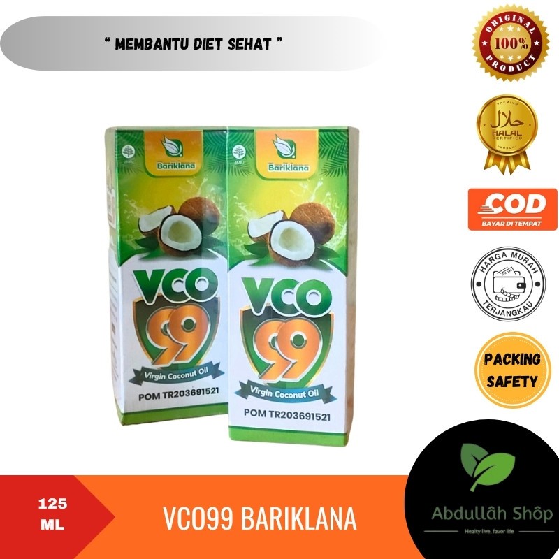 

VCO 99 Minyak Kelapa Murni Virgin coconut Oil 125 ml Bariklana Original Diet Sehat