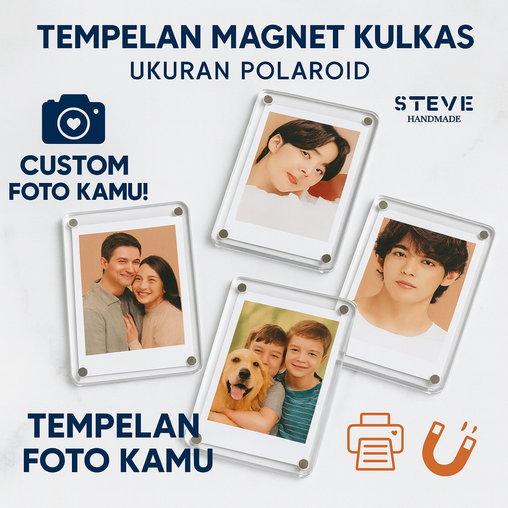 Photo Album Akrilik Magnet Foto Tempelan Kulkas Acrylic Magnetic MPA69 Custom Foto