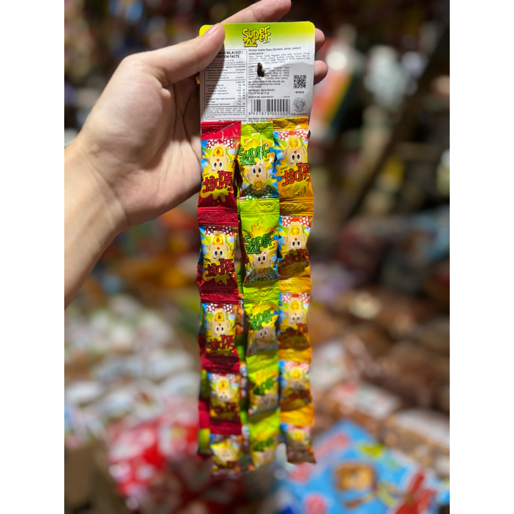 

Permen Super Zuper Renceng Isi 30pcs x 2,5gr / Permen Jadul/ Candy Super Zuper