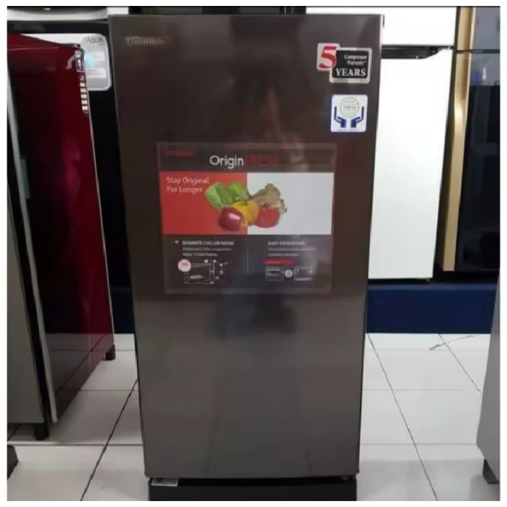 TOSHIBA KULKAS 1 PINTU 1 DOOR REFRIGERATOR GR-RD 196 CC