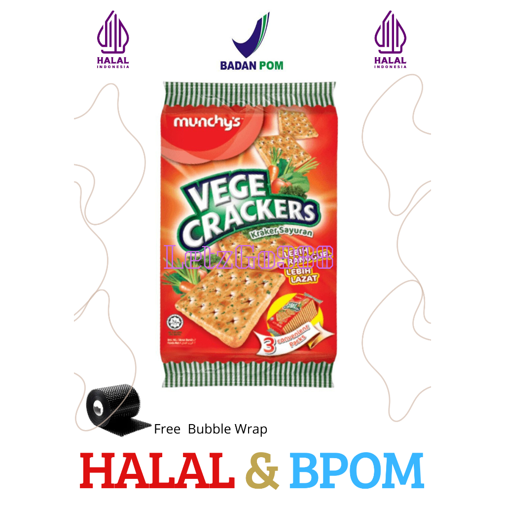 

Biskuit Munchys Vege Crackers / Kraker Sayuran