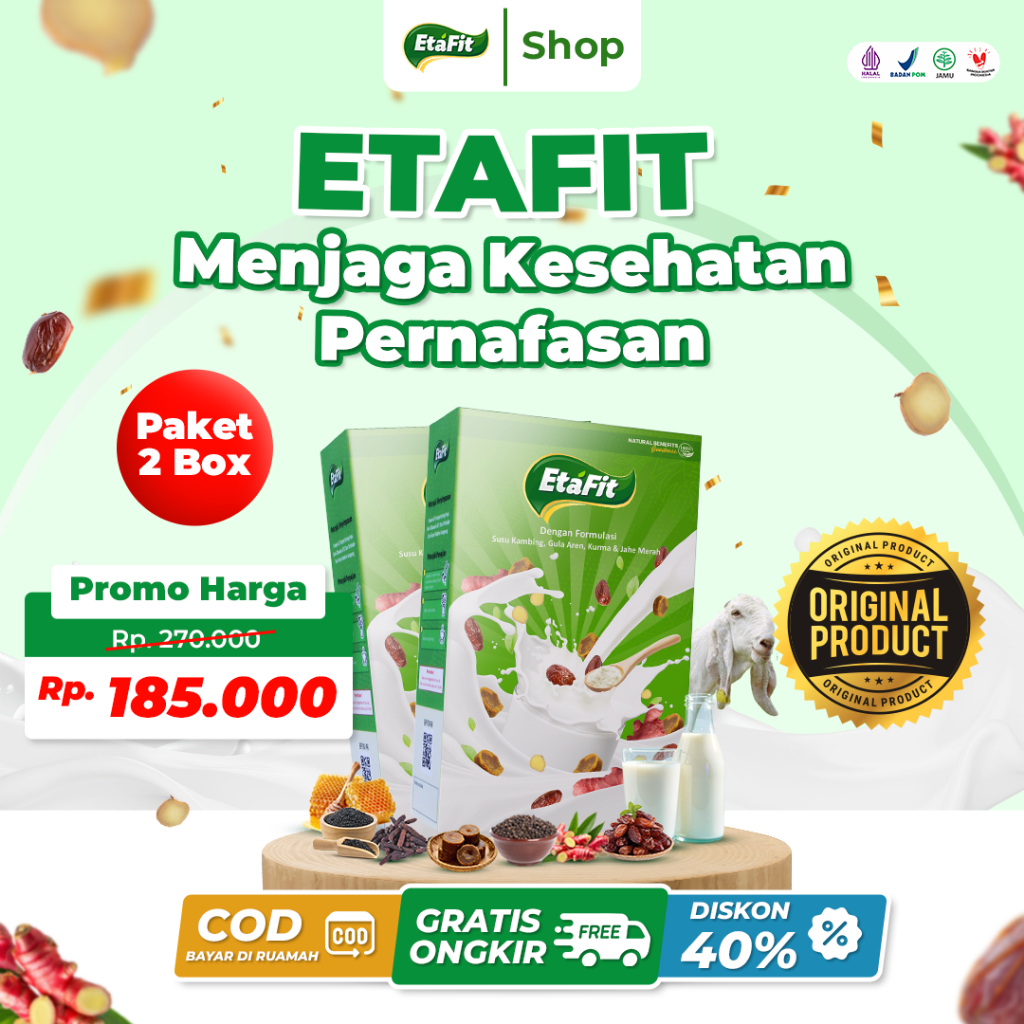 

ETAFIT Paket 2 Box Susu Kambing - Etawa - Solusi Atasi Batuk Berdahak Menahun Sesak Nafas Asma tbc
