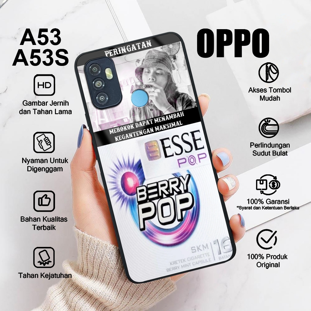 Softcase OPPO A53 4G A53S 4G Glossy Case SEBAT ROKOK Casing Hp Oppo A53 A53S Glossy Kesing Silikon