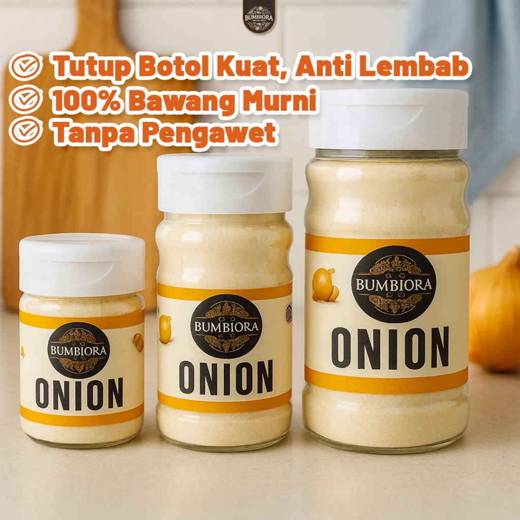 

Bumbiora - Bawang Bombai Bubuk Murni | Onion Powder Premium - 100gr 75gr 45gr