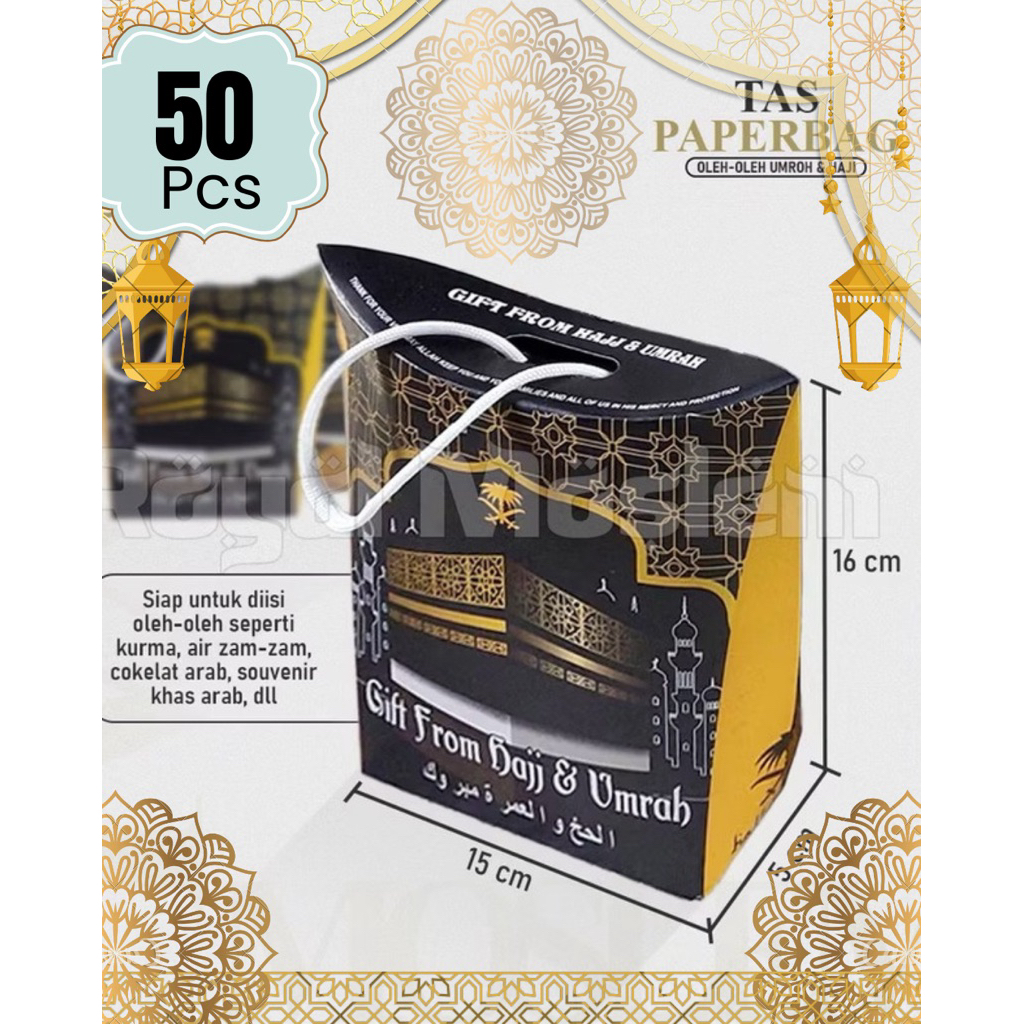 

Dus paperbag tali oleh oleh hajji dan umroh SATU PAK ISI 50 PCS