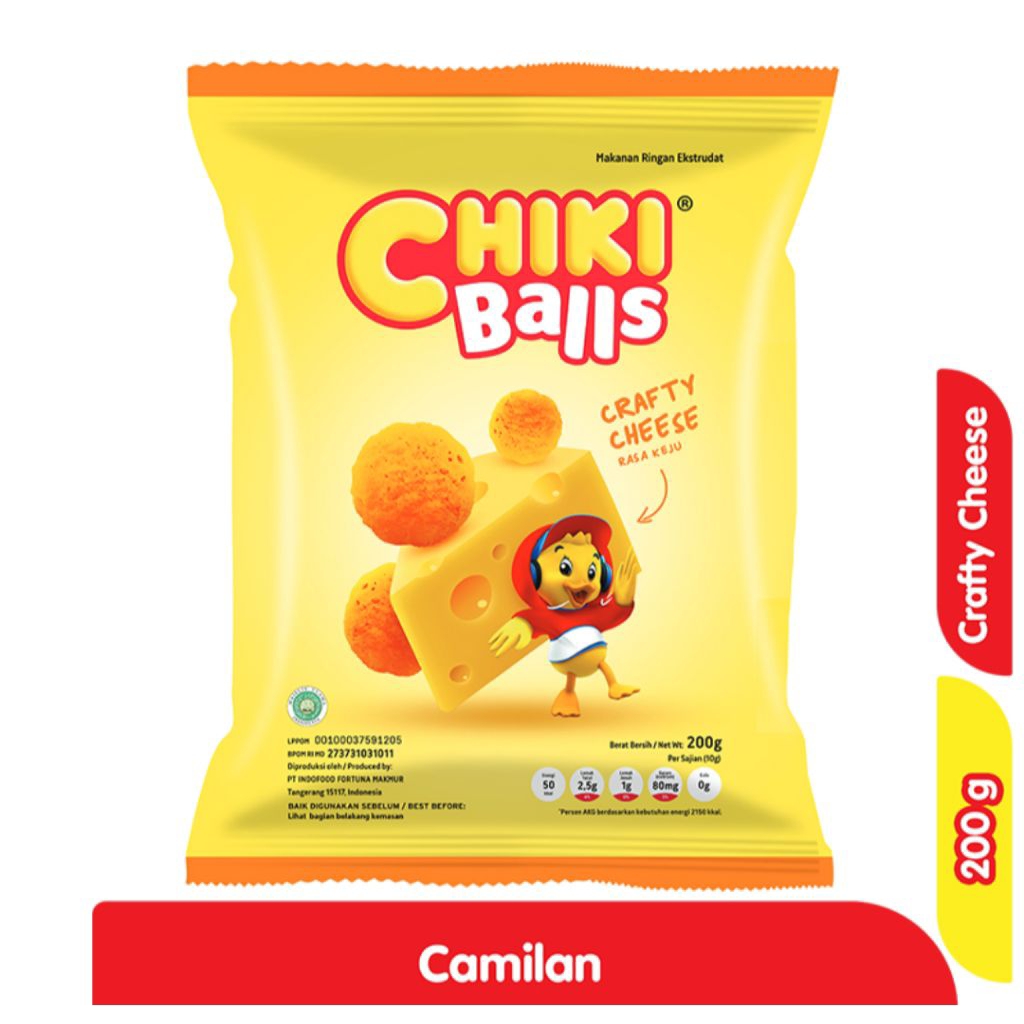 

Chiki Ball Crafty Cheese 200gram x 3 bungkus
