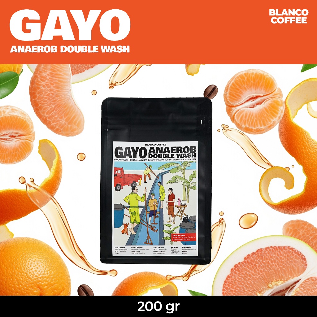 

Kopi Single Origin Gayo Pantan Musara Anaerob Double Wash 200GR - Filter Roast