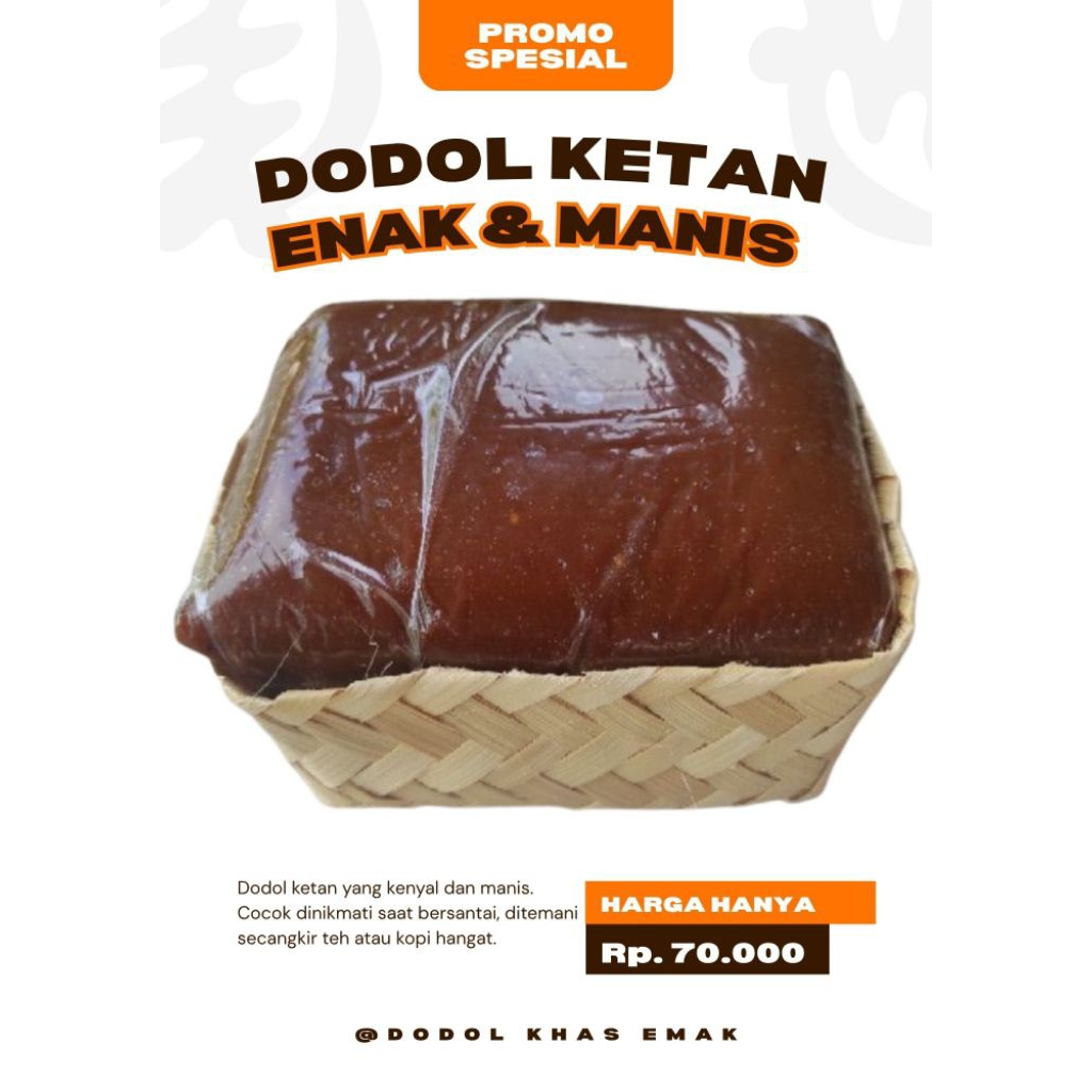 

Dodol Ketan | Manis, Legit, dan Bikin Nagih! | 1Kg
