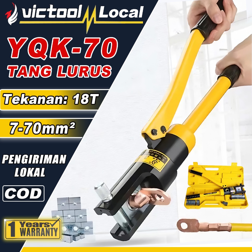 Victool Tang skun kabel Tang Crimping Tool YQK-70 Tang Press Skun Hidrolik Hydraulic Alat Kabel hidr