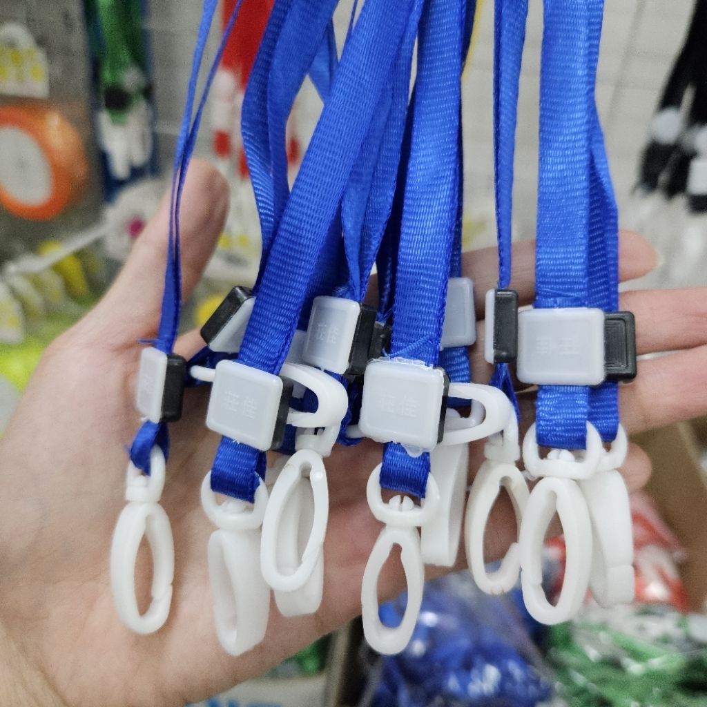 

tali id card kartu nama nametag tali lanyard kait plastik