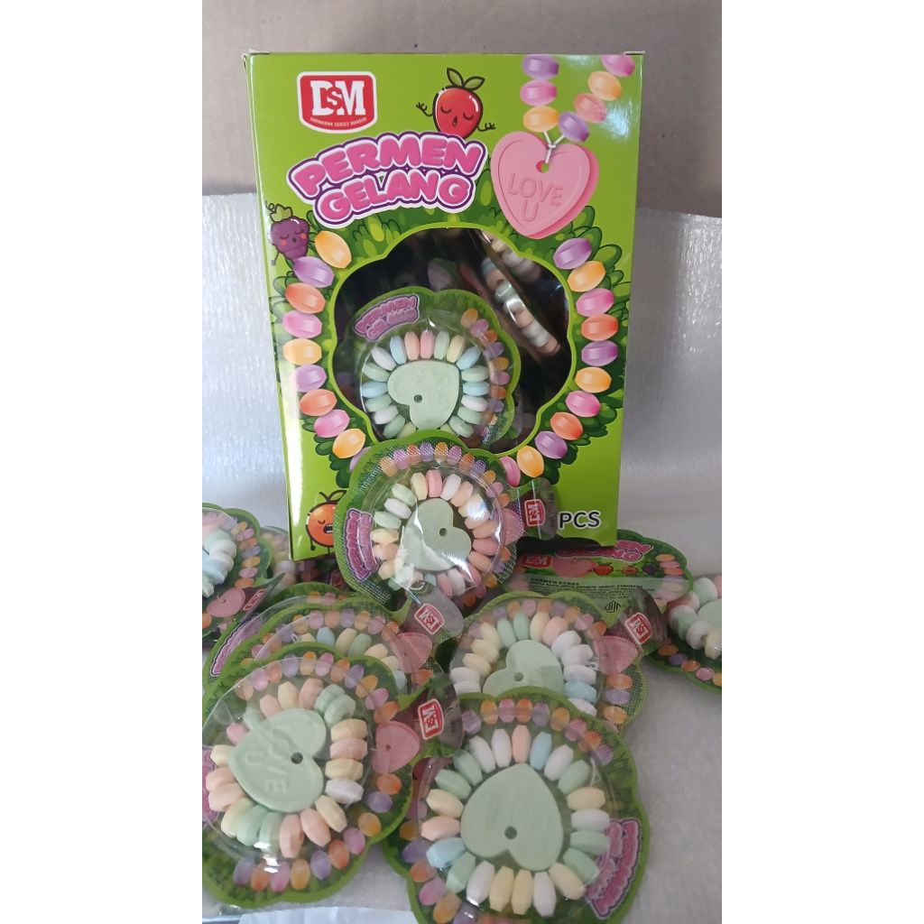 

permen GELANG rasa buah isi 30 pcs per box
