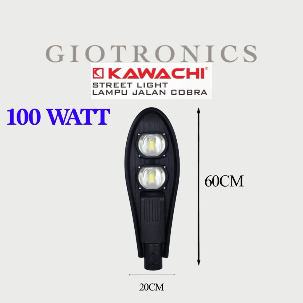 StreetLight Lampu Jalan PJU Cobra KAWACHI 100 WATT CA-100W cahaya putih / kuning