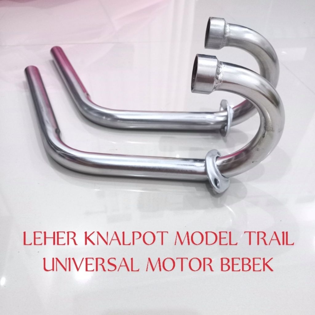 Leher knalpot model trail Scrambler motor bebek grand Astrea smash Vega dll