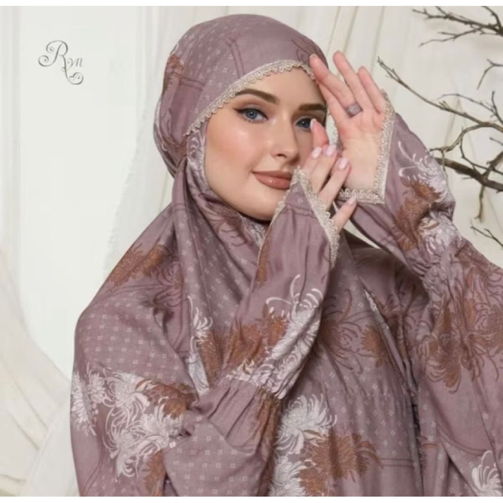Mukena Terusan Olivia | Mukena Traveling Rayon RYN Jumbo