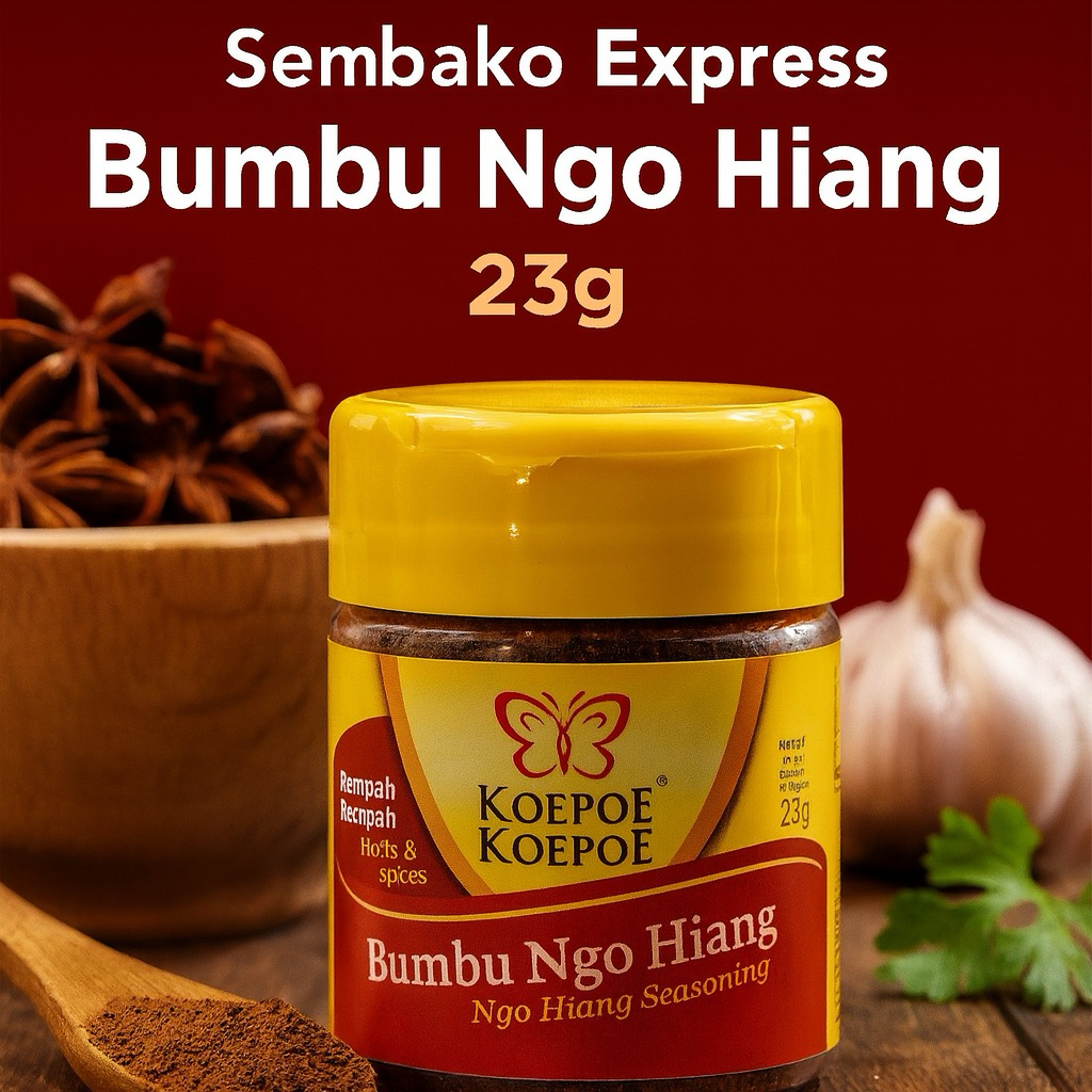 

Koepoe Koepoe Bumbu Ngo Hiang Bubuk 23g – Rempah Siap Pakai Asli