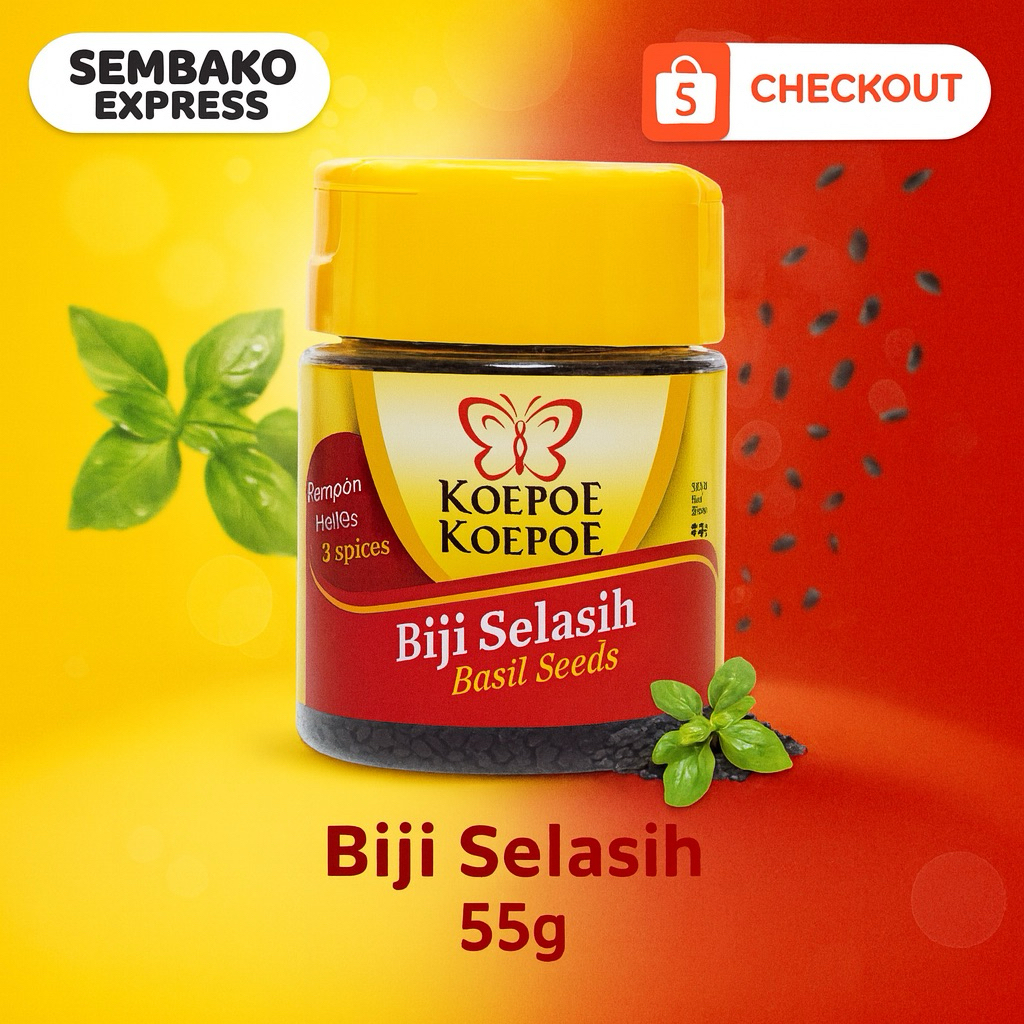 

Koepoe Koepoe Biji Selasih 55g – Rempah Segar Pilihan