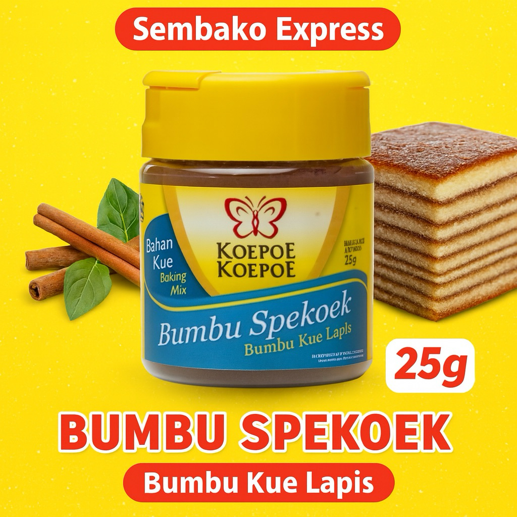 

Koepoe Koepoe Bumbu Spekoek 25g – Bumbu Kue Lapis Spesial