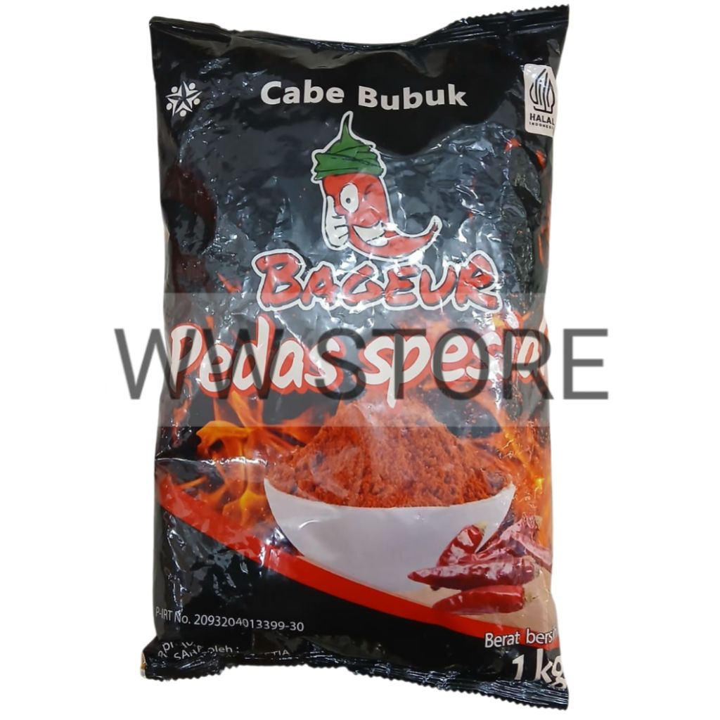 

Cabe Bubuk halal MUI BAGEUR Pedas Spesial 1kg