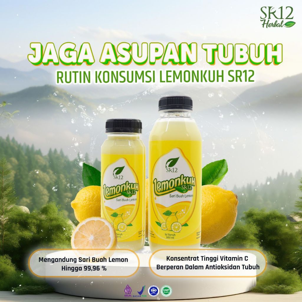 

CBS| SR12 LEMONKUH Sari Buah Lemon Asli Herbal Halal BPOM Sumber Antioksidan Alami