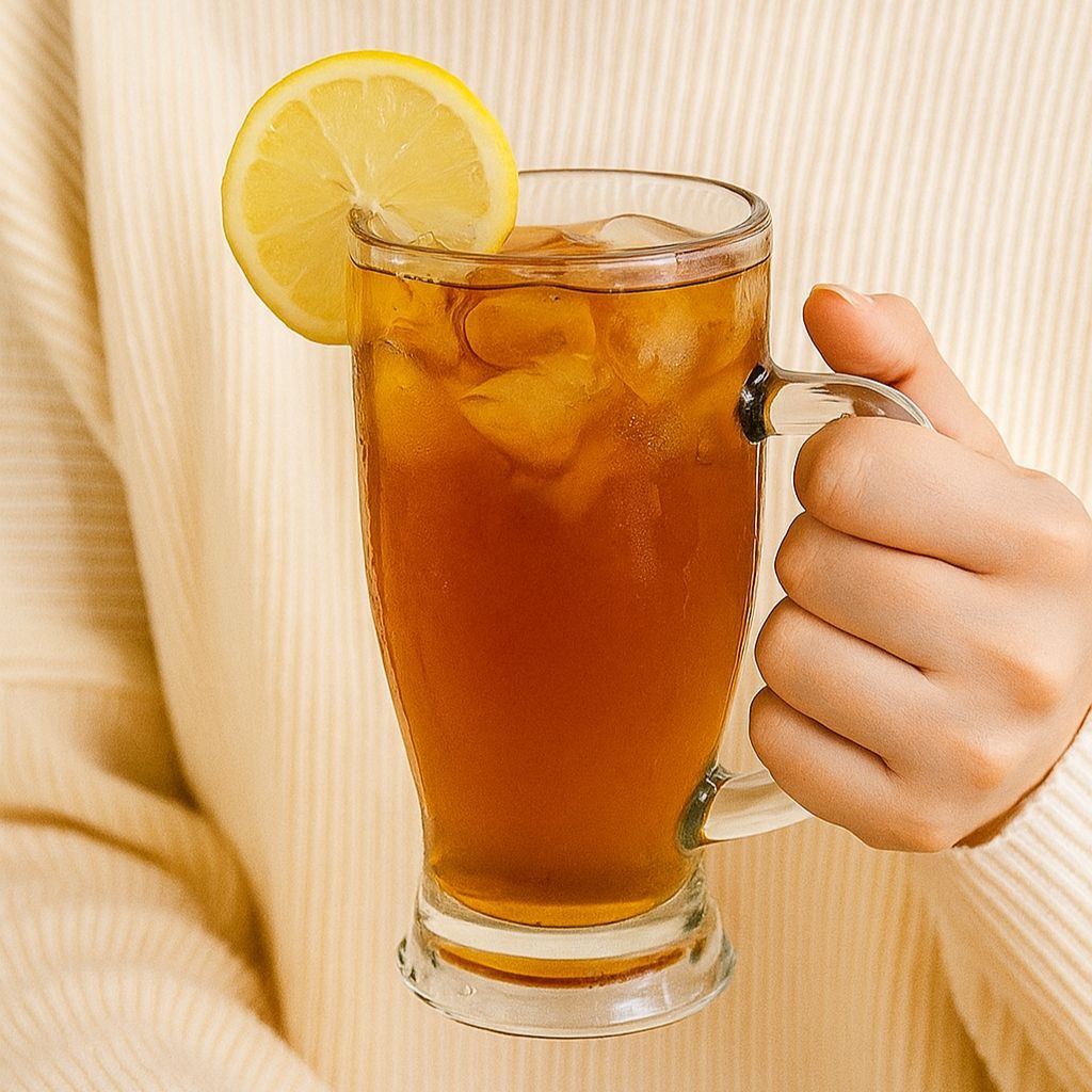 Gelas kaca tinggi 485 ml / gelas soda / gelas es teh / gelas gagang